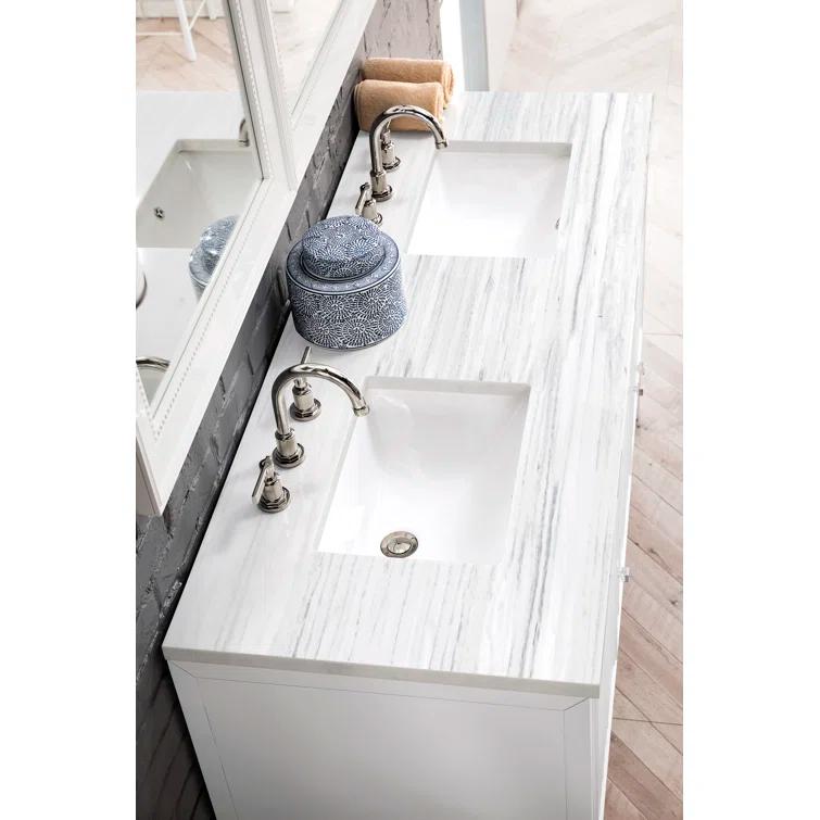 James Martin Vanities Athens 60'' W  W Double Vanity