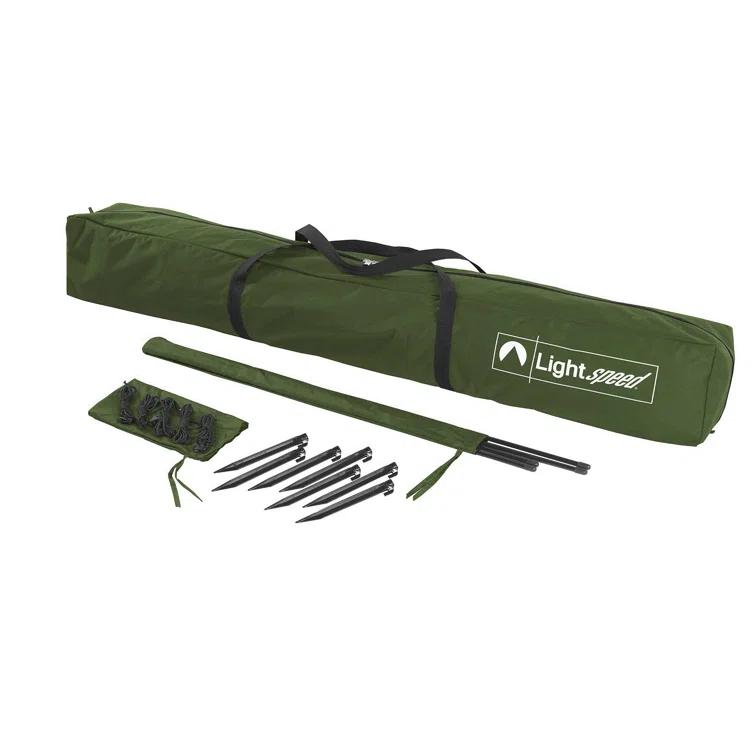ECR4Kids ECR4Kids Lightspeed Outdoors Pop-Up 6-Sided Screen Shelter, Camping Gazebo, Green