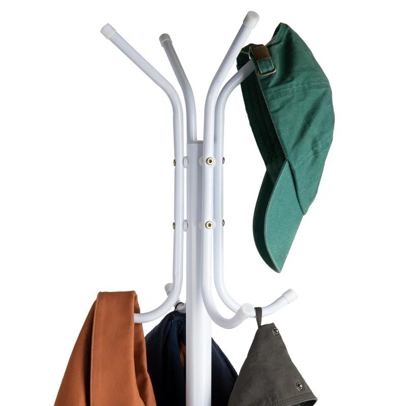 Mind Reader Mind Reader Coat Rack, Hall Tree, Freestanding, Coat Tree, Hat, Jacket, Purse, Metal, 14.75"L x 16.5"W x 69"H