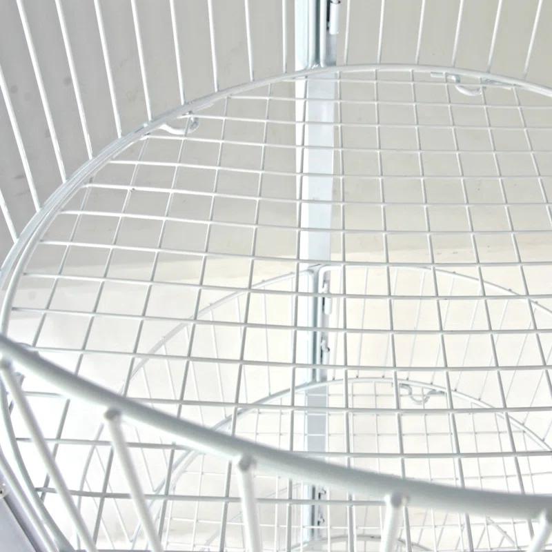 Azar Displays Three-Tiered Large White Wire Bin