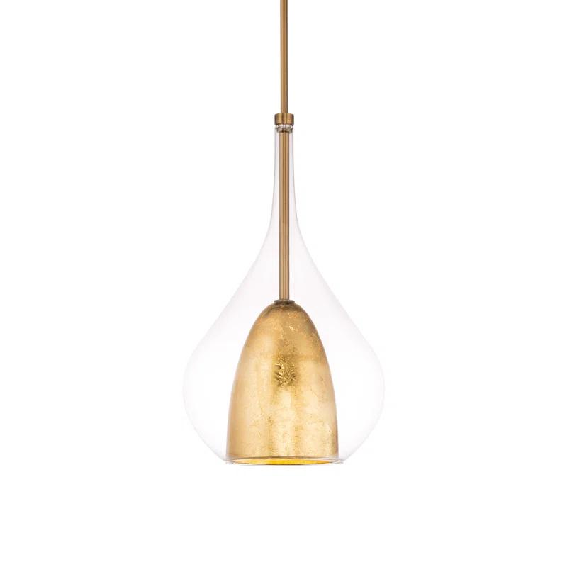 Modern Forms Helios 1 - Light Gold Leaf/Aged Brass LED Single Pendant