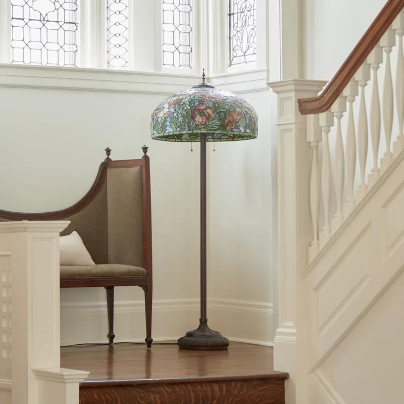 River of Goods 69"H Tiffany-Style Stained Glass Floor Lamp