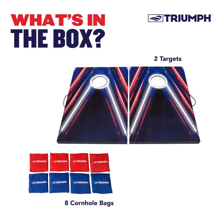 Triumph Sports Triumph Led Patriotic Cornhole Set