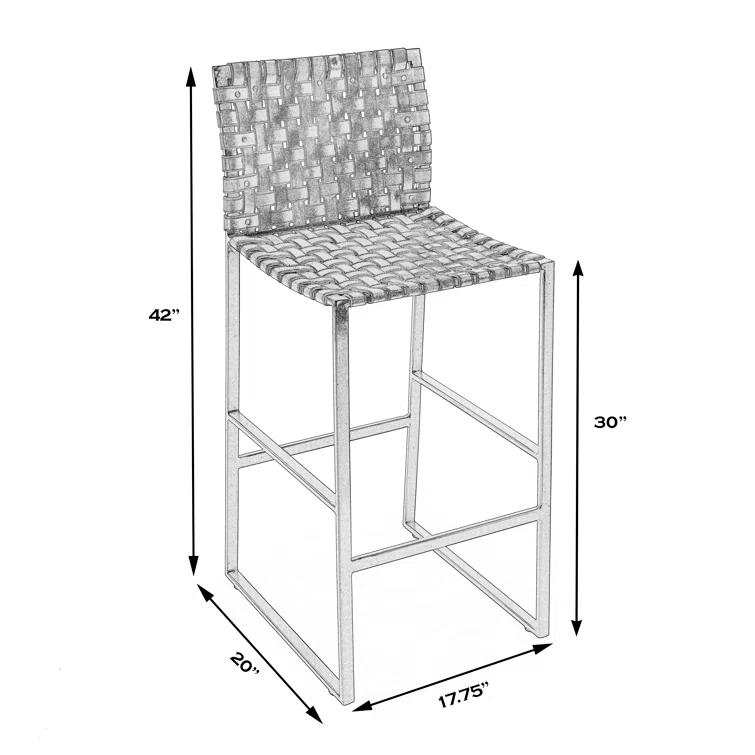 Butler Specialty Urban Woven Leather Bar Stool In Brown