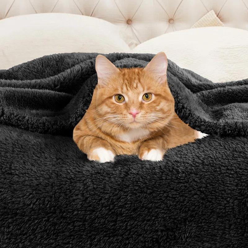 Superior Solid Polyester Reversible All-Season Fleece Throws Blanket