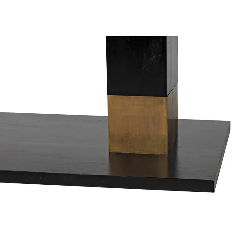 Noir Ravenko Mahogany Solid Wood Top Dining Table