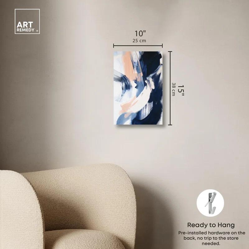 Art Remedy Windswept Blue I Canvas Blue Abstract Art by Art Remedy