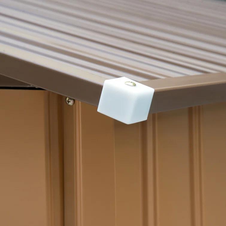 Outsunny 7 ft. W x 4 ft. D Stainless Steel Tool Shed