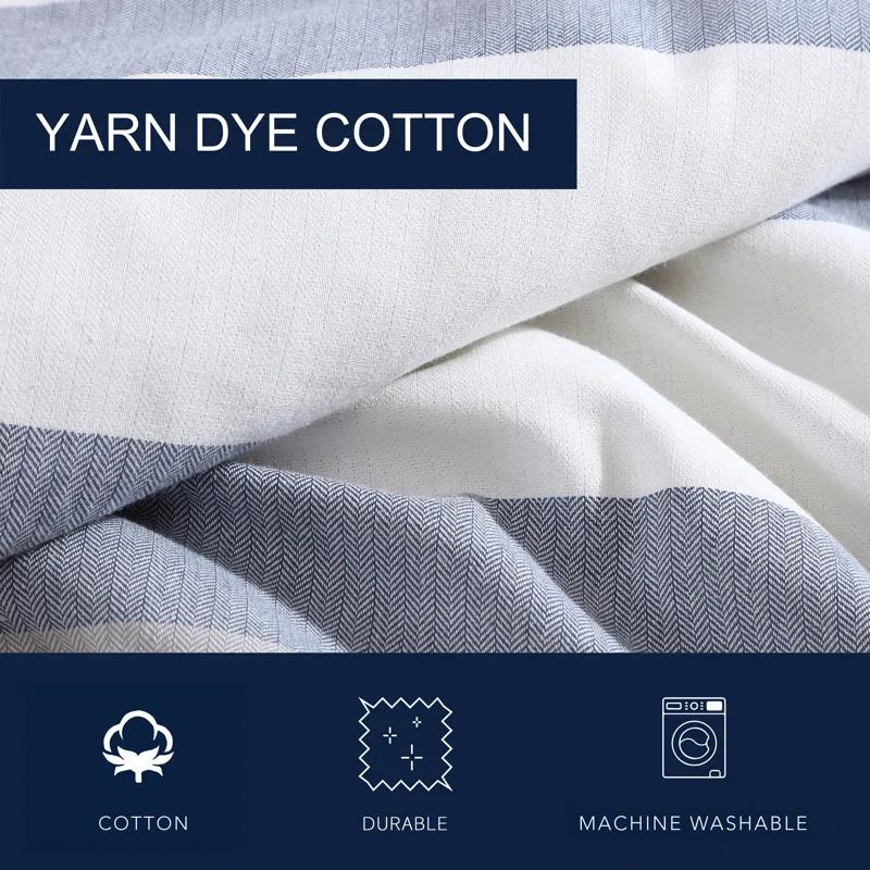 Nautica Fairwater Cotton Blue Duvet Cover Set