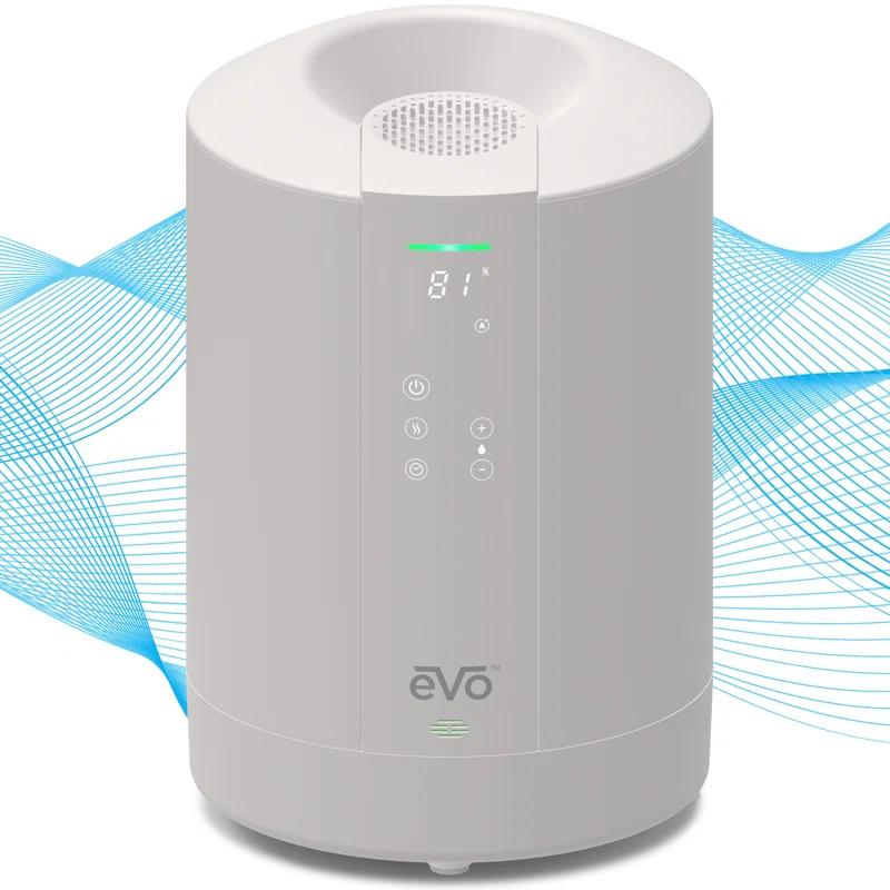 Evo Evo Warm Mist Evaporative Tabletop Humidifier with Adjustable Humidistat for 500 Cubic Feet
