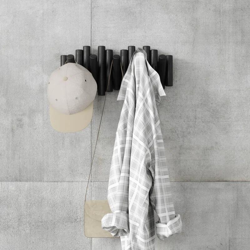 5 - Hook Solid Wood Coat Rack