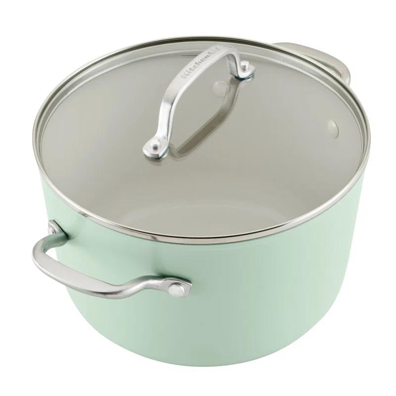 KitchenAid ® Pistachio Hard-Anodized Ceramic Non-Stick 10-Piece Cookware Set