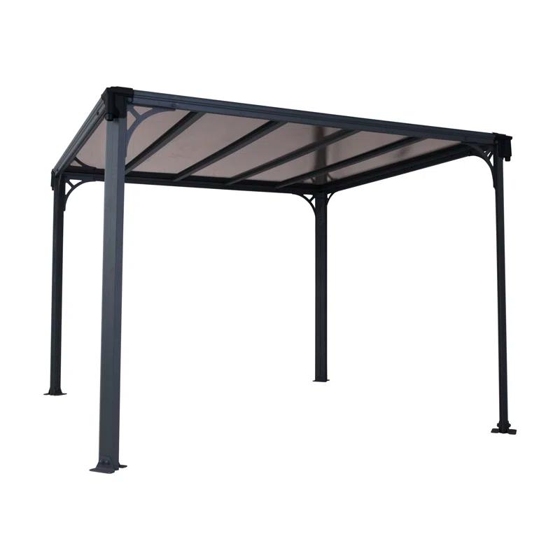 Canopia Canopia - Milano Aluminum Flat Top Gazebo with Polycarbonate Roof Panels – Durable Modern Outdoor Patio Shelter