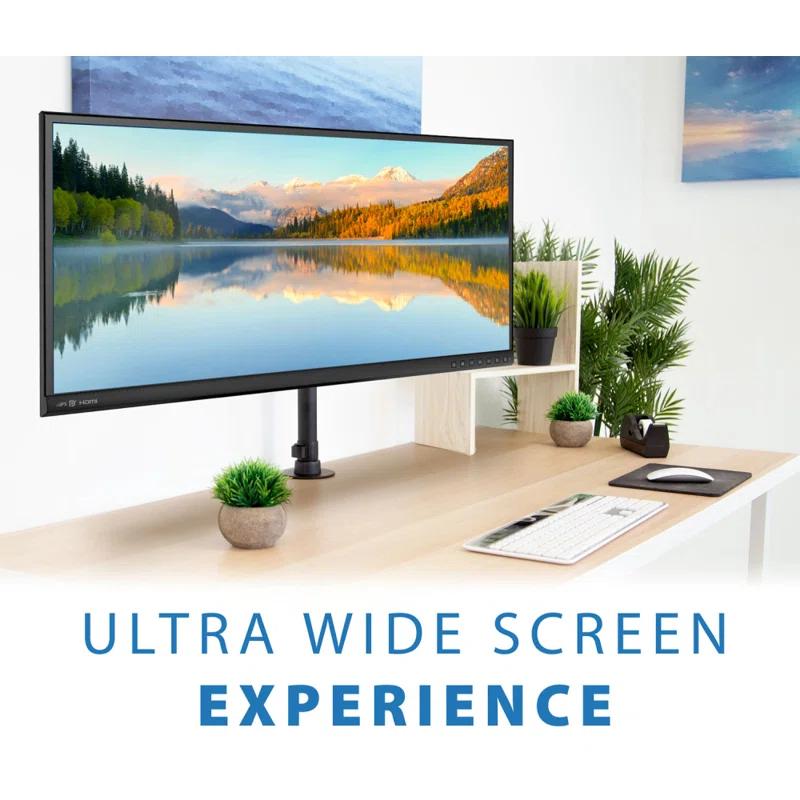 Mount-it Mount-It Monitor Mount & TV Desk Mount | Heavy-Duty Height & Tilt Adjustable Monitor Stand | Black