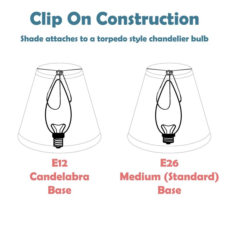 Aspen Creative Corporation 5'' H Faux Silk Fabric Empire Lamp Shade (Set of 5)