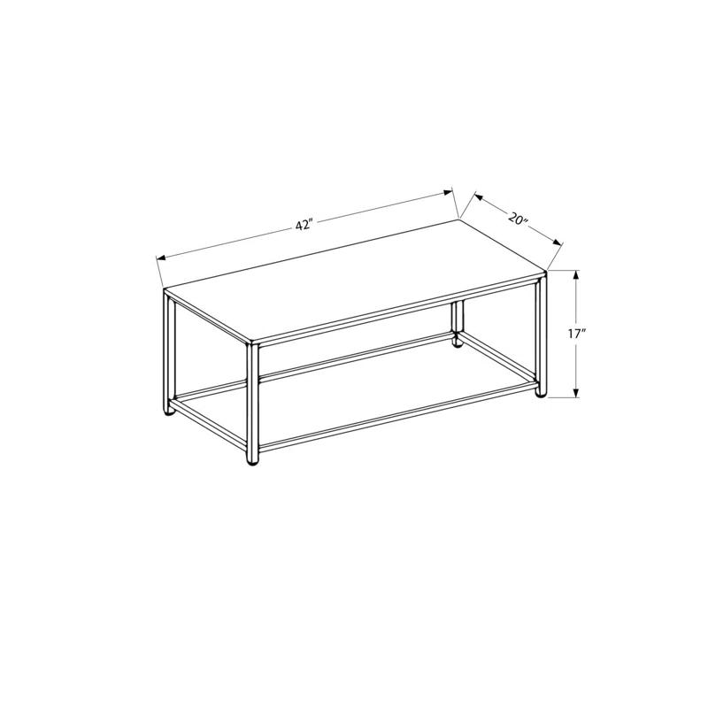 Wrought Studio™ Coffee Table, Accent, Cocktail, Rectangular, Living Room, 42" L, Metal, Tile