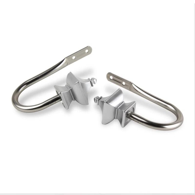 Rod Desyne Esta Steel J-Hooks/Resin Finials Curtain Holdback (Set of 2)