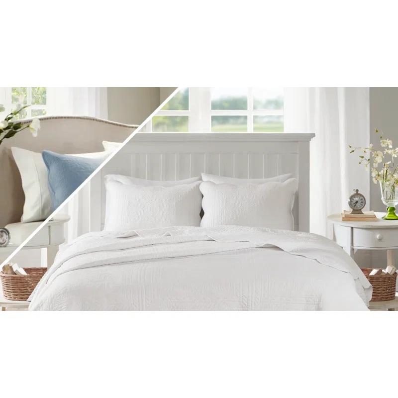 Madison Park Journey Oversized Quilted Throw with Scalloped Edges