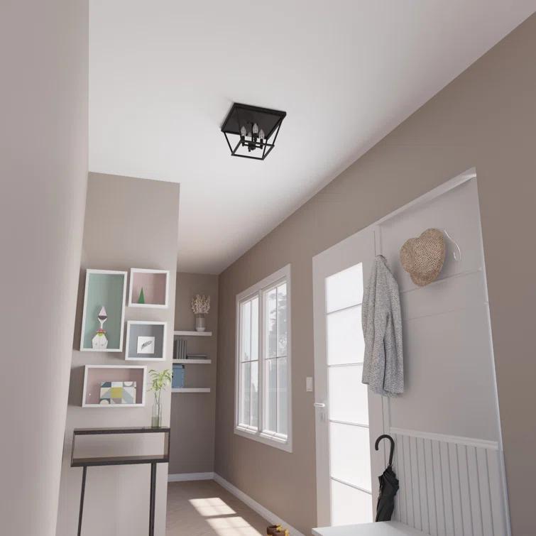 Hunter Fan Laurel Ridge 4 - Light 14'' Lantern Square / Rectangle Flush Mount