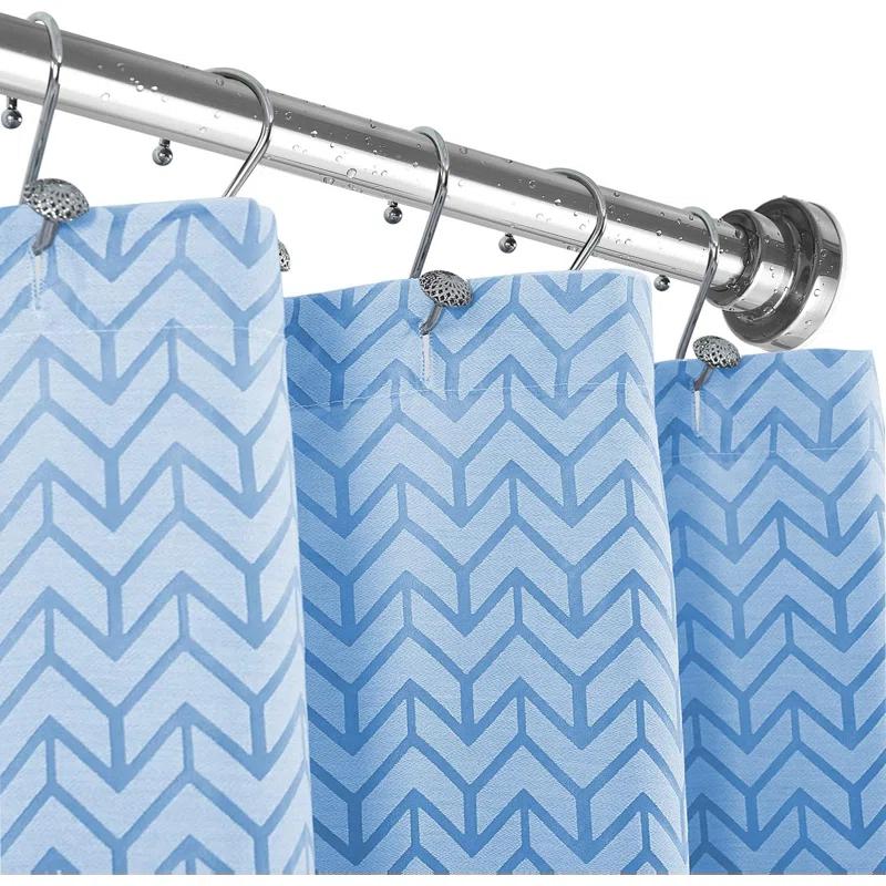 JDLiving Maxda Premium 43"- 72" Adjustable Rustproof Straight Tension Shower Curtain Rod- No Drill