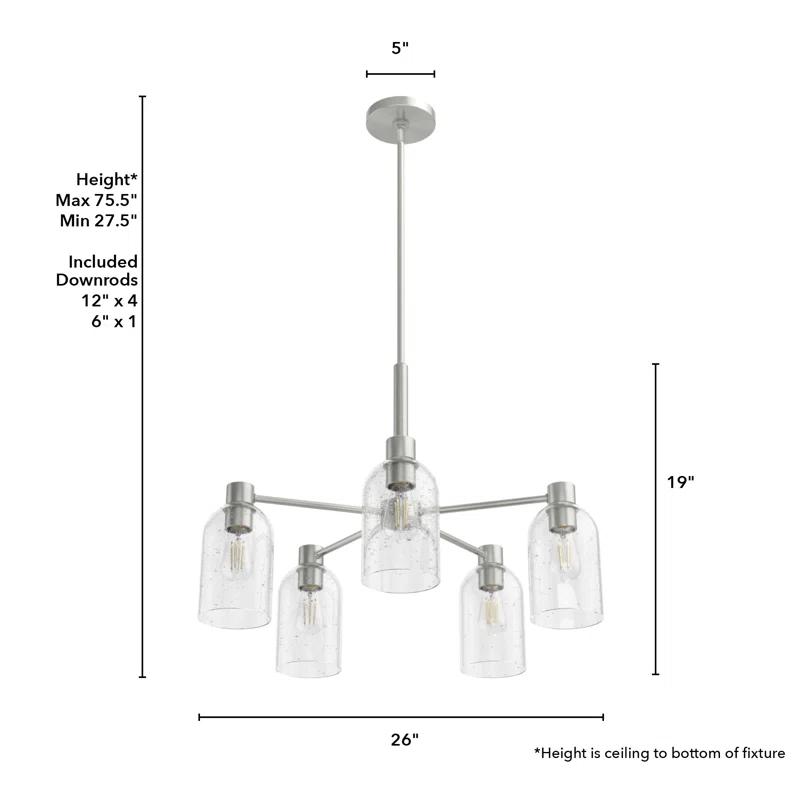 Hunter Fan Lochemeade 5 - Light Unique / Statemen Cylinder Chandelier