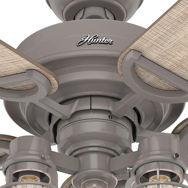 Hunter Fan 52" Starklake 5 - Blade Outdoor Standard Ceiling Fan with Pull Chain and Light Kit Included