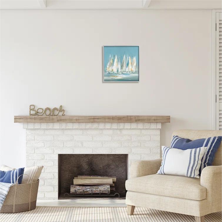 Stupell Industries " Abstract Sailboat Fleet " by Lisa Ridgers Painting Print
