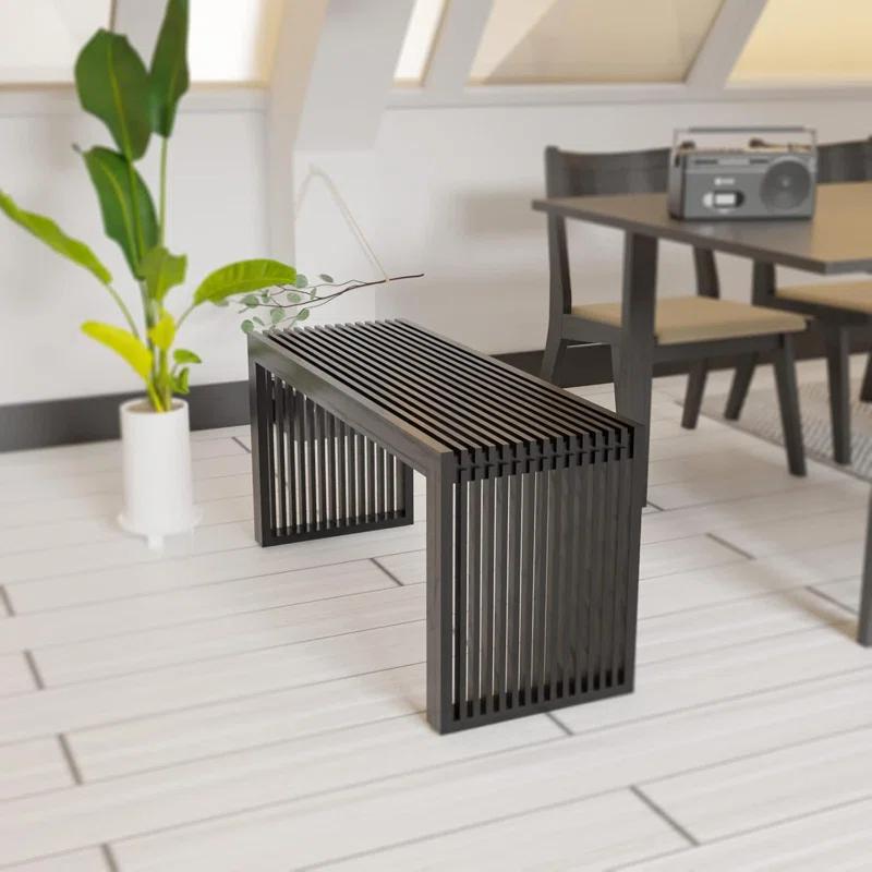 Latitude Run® Seamas Bamboo Bench, Farmhouse Dining Bench Entryway Bench for Living Room, Hallway, Bedroom, Bathroom