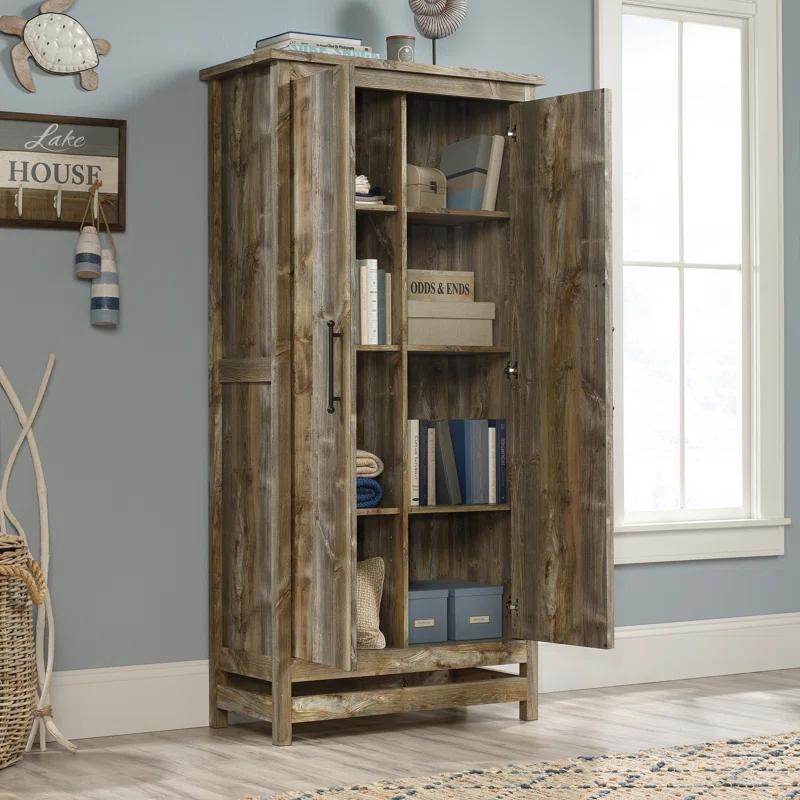 Gracie Oaks Karn 35.197'' Wide 6 - Shelf Storage Cabinet