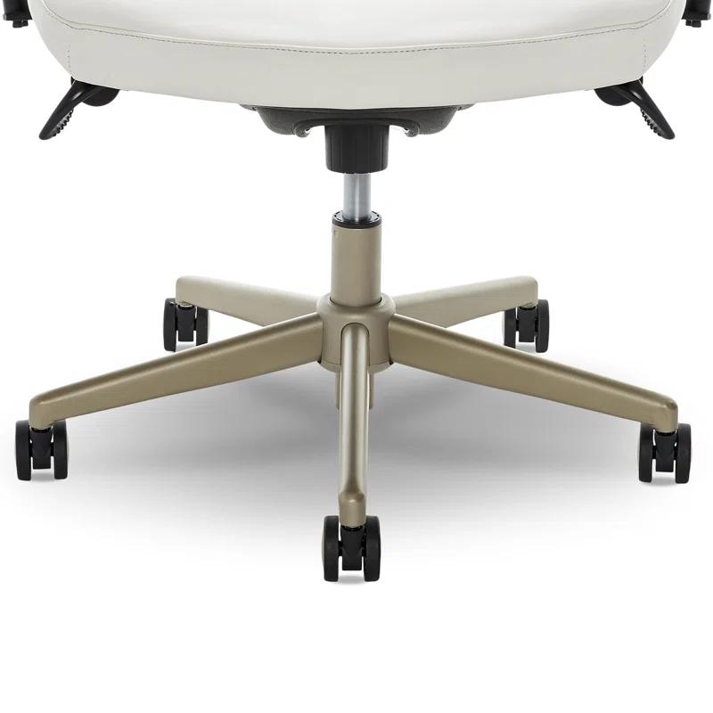 La-Z-Boy Baylor Bonded Leather Adjustable Ergonomic Executive Office Chair with Lumbar Support
