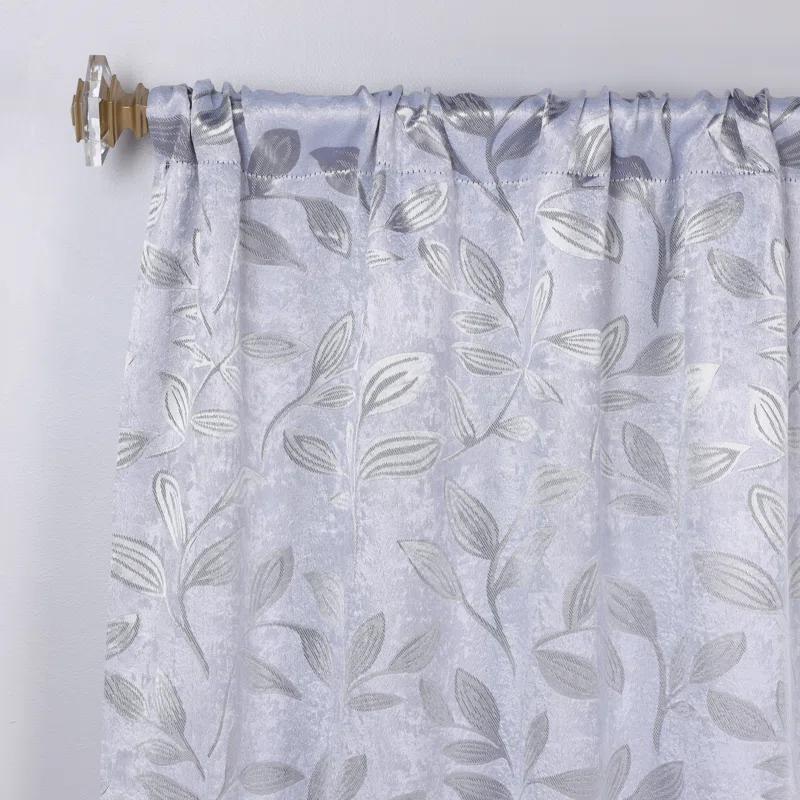 Superior Modern Bohemian Leaves Polyester Machine Washable Room Darkening Blackout Curtains by Superior (Set of 2)