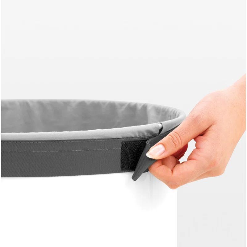 Brabantia 16-Gallon White Laundry Bin with Cork Lid