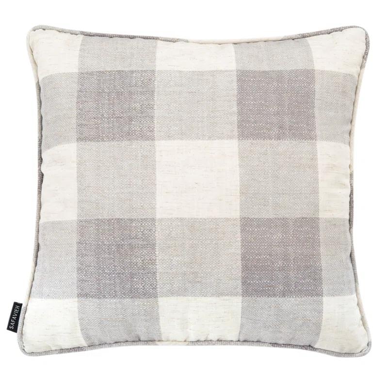 Safavieh Fernla Plaid Reversible Throw Pillow