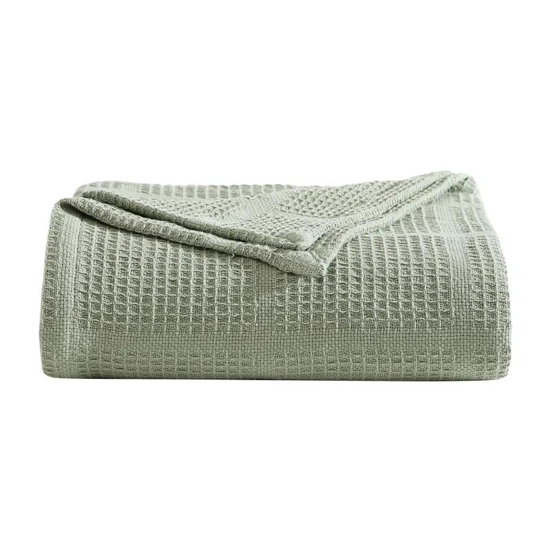 Kenneth Cole Kenneth Cole Waffle Grid Solid Cotton Blanket