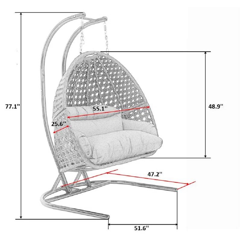 Island Gale 2 Person Swing Chair with Stand