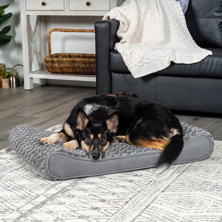 FurHaven Ultra Plush Luxe Lounger Orthopedic Foam Contour Dog Bed