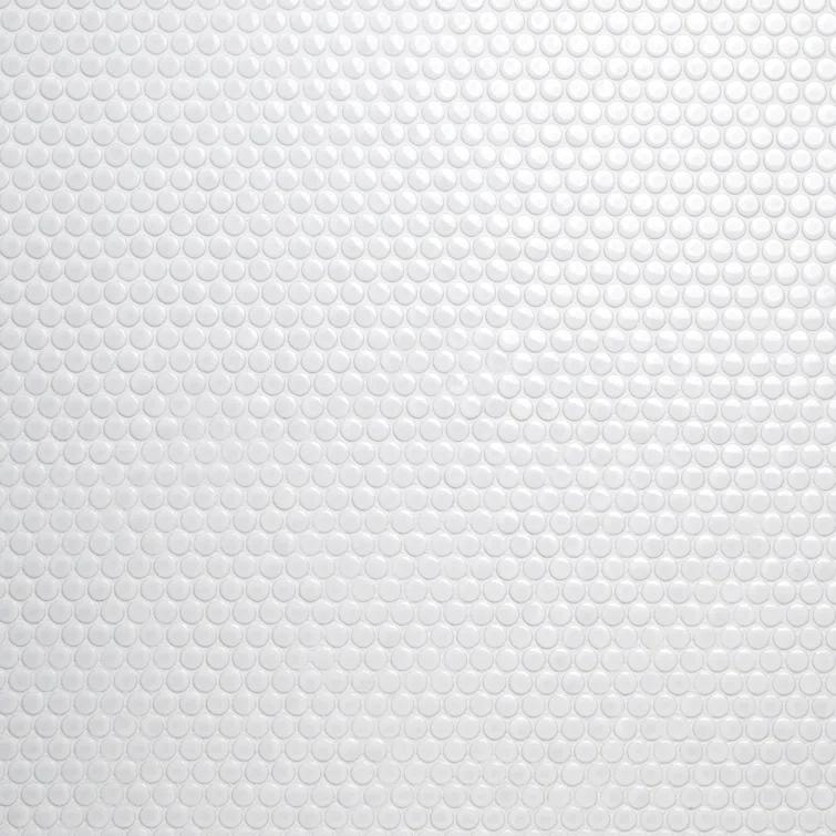 Penny Round 12 in. x 13 in. Porcelain Mosaic Floor and Wall Tile