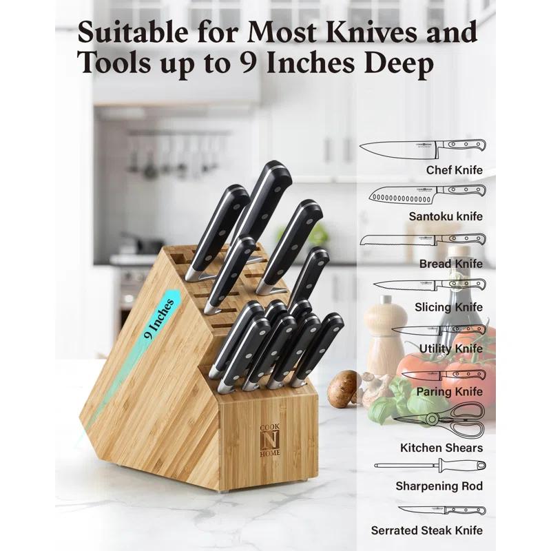 Cook N Home Cook N Home Knife Storage Block Without Knives