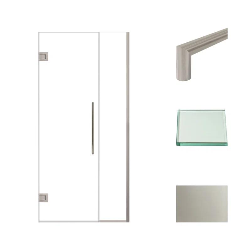 Transolid Elizabeth 36-in W x 76-in H Hinged Shower Door with Clear Glass