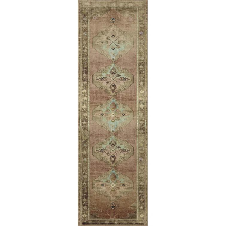 Magnolia Home By Joanna Gaines X Loloi Sinclair Machine Washable Clay / Tobacco Area Rug