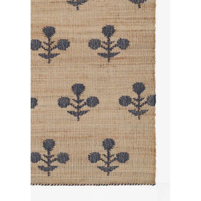 Erin Gates by Momeni Erin Gates by Momeni Orchard Bloom Blue Hand Woven Wool and Jute Area Rug