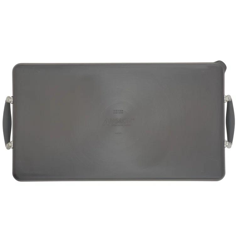 Anolon Anolon Advanced Home Hard Anodized Nonstick Double Burner Griddle With Roasting Rack, 2 Piece