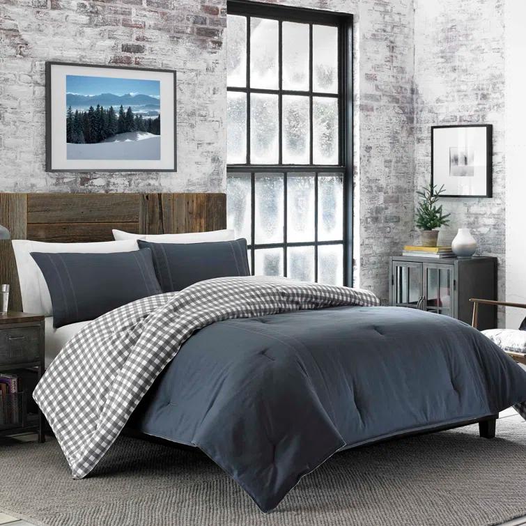 Eddie Bauer Eddie Bauer Kingston Navy Cotton Reversible Comforter Set