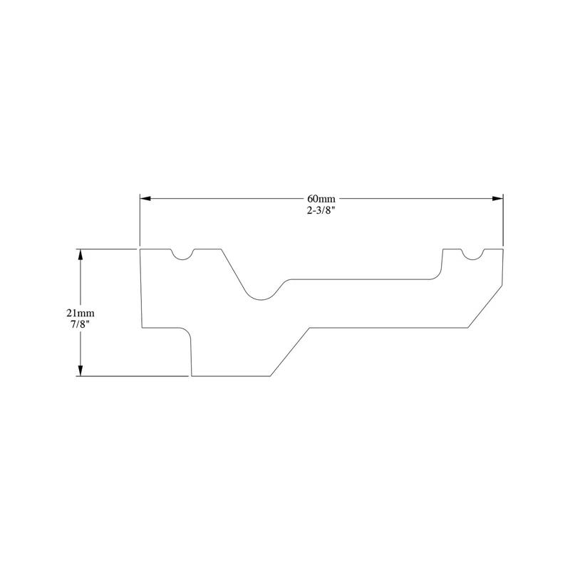Orac Decor 0.75'' H x 78.75'' W x 2.38'' D Plastic Crown