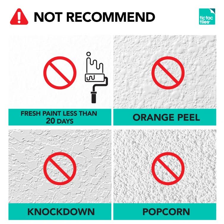 Tic Tac Tiles 12" x 12" PVC Peel and Stick Subway Tile