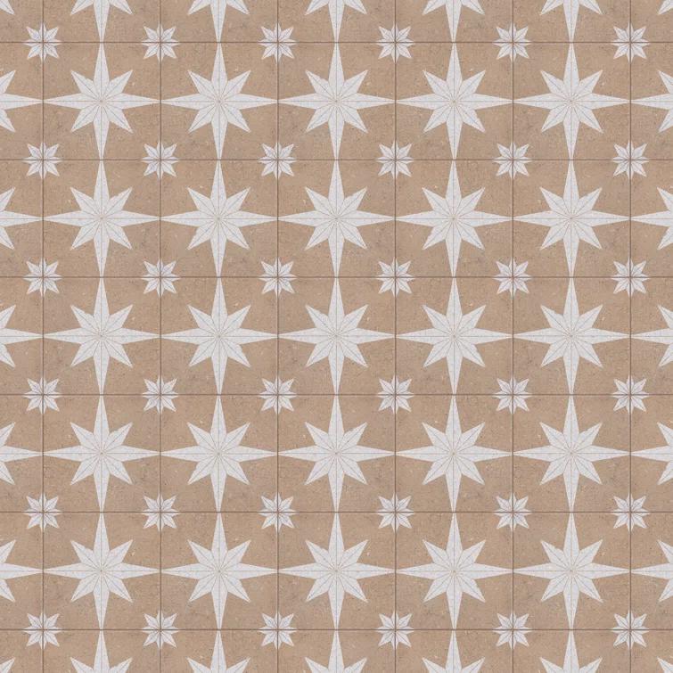 Merola Tile Compass Star 8" x 8" Porcelain Stone Look Wall & Floor Tile