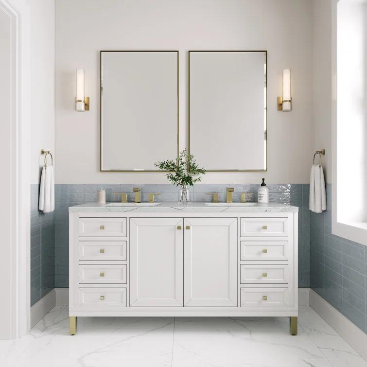 James Martin Vanities Chicago 60'' Double Bathroom Vanity with Top