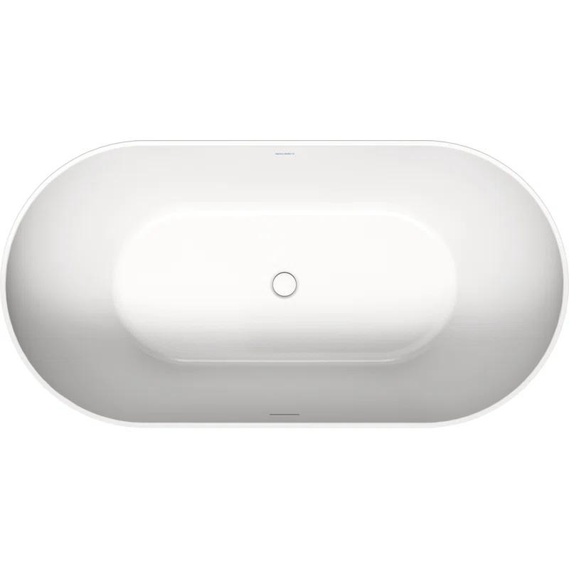 58" x 30" Freestanding Soaking Acrylic Bathtub