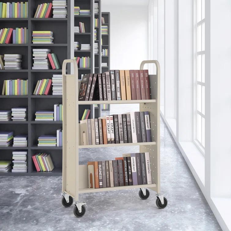 Stellweilan Tessberg 49.2'' H Book Cart with Wheels