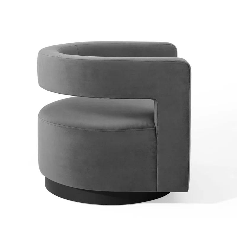Modway Spin Cutaway Performance Velvet Swivel Armchair